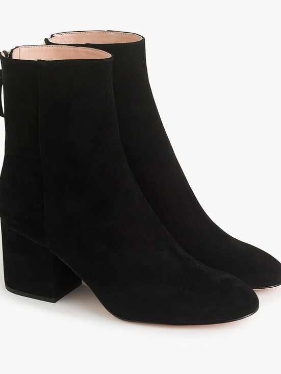 J. Crew Shoes - J. Crew Sadie ankle boots in suede Black Sz 9.5 Back Zipper